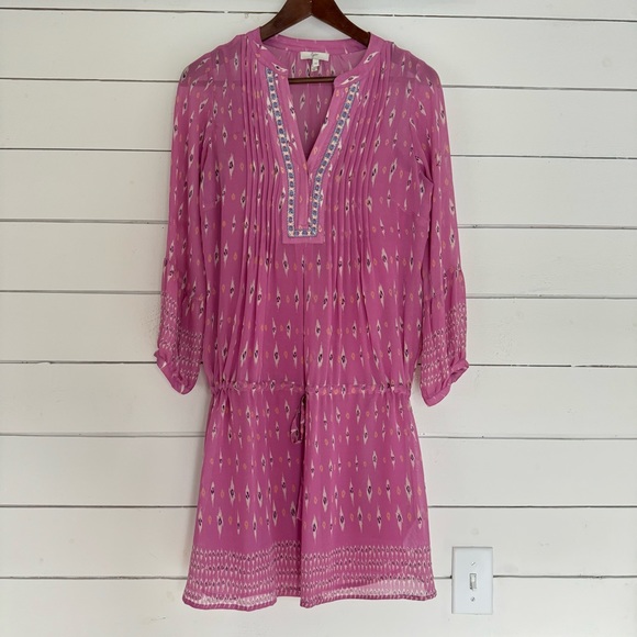 Joie Silk Suerte dress in pink. Size: X-Small - Picture 4 of 16